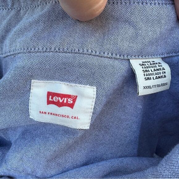 Levi's 50th Super Bowl Button Down Blue Shirt Men's Size XXXL - Picture 10 of 12